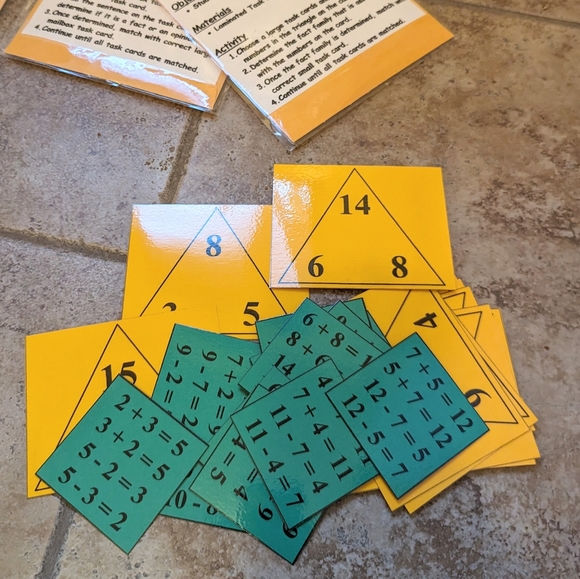 HOMESCHOOL home school laminated flash cards educational game - Picture 3 of 4